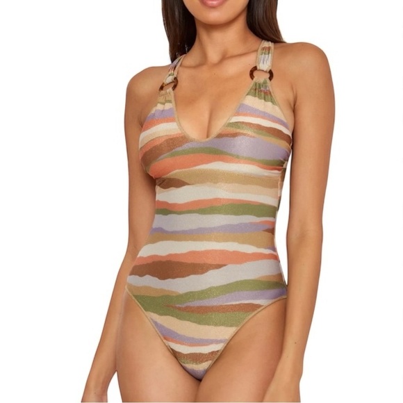 🌻NEW w/tags BECCA Canyon View Londyn One-Piece Swimsuit | Size Small - Picture 2 of 12